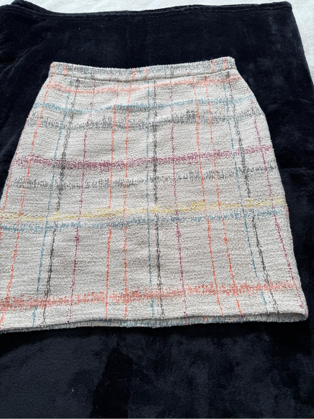 NWT Melissa Paige Petite Multi-Color Tweed Plaid Skirt - Size 8P